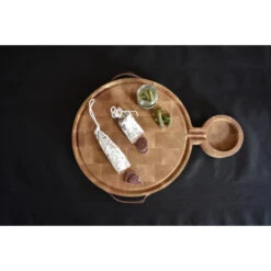 Planche à Découper Ronde Avec Rigole En Bois Debout De Charme 57 X 40 Cm 13 Planche à Découper Ronde Avec Rigole En Bois Debout De Charme 57 X 40 Cm -Barbecue Délices Promo planche a decouper ronde 57x40x5cm 4