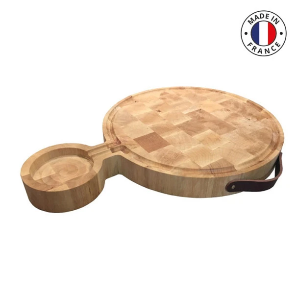 Planche à Découper Ronde Avec Rigole En Bois Debout De Charme 57 X 40 Cm 3 Planche à Découper Ronde Avec Rigole En Bois Debout De Charme 57 X 40 Cm
