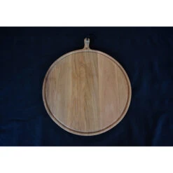 Planche à Découper Ronde Avec Rigole En Chêne Massif 60 Cm -Barbecue Délices Promo planche a decouper ronde dutchdeluxes 60 cm 1