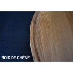 Planche à Découper Ronde Avec Rigole En Chêne Massif 60 Cm -Barbecue Délices Promo planche a decouper ronde dutchdeluxes 60 cm 3