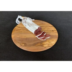 Planche à Découper En Olivier Ronde 23 Cm 11 Planche à Découper En Olivier Ronde 23 Cm -Barbecue Délices Promo planche a decouper ronde olivier 22cm 3