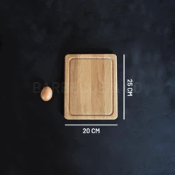 Planche à Découper Avec Rigole En Chêne 25 X 20 Cm