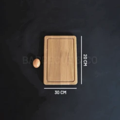 Planche à Découper Avec Rigole En Chêne 30 X 20 Cm