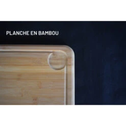 Planche à Découper Avec Rigole En Bambou 35 X 24 Cm 12 Planche à Découper Avec Rigole En Bambou 35 X 24 Cm -Barbecue Délices Promo planche bambou rect 350x240x30 3