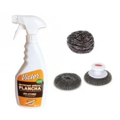 Set Nettoyant Plancha Et Boules Inox