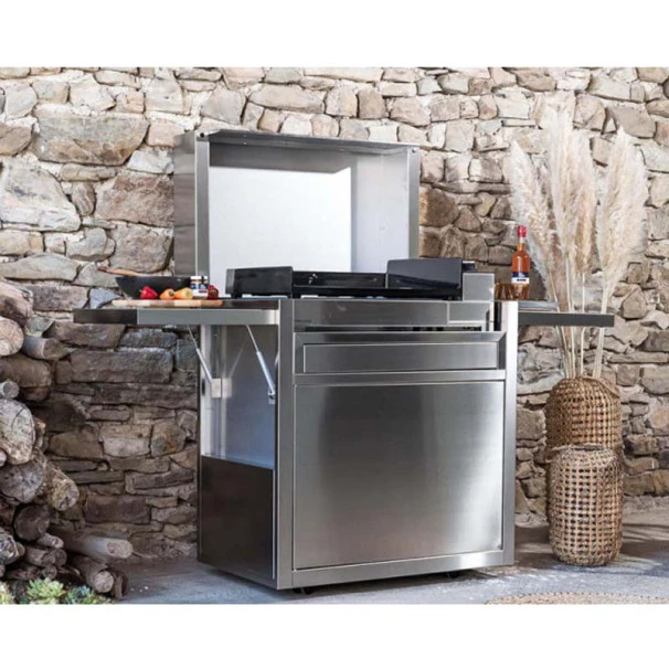Ensemble Plancha Gaz Forge Adour Premium G75 Inox Sur Chariot + Capot 3 Ensemble Plancha Gaz Forge Adour Premium G75 Inox Sur Chariot + Capot